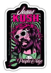 [PLV] Stickers Jesus Kush 15cm - Pack de 10